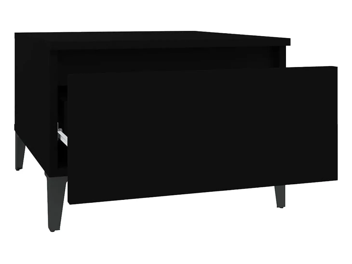 Mesa de apoio 50x46x35 cm derivados de madeira preto