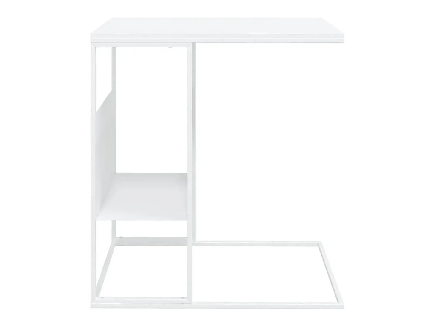 Mesa de apoio 55x36x59,5 cm derivados de madeira branco PT767433