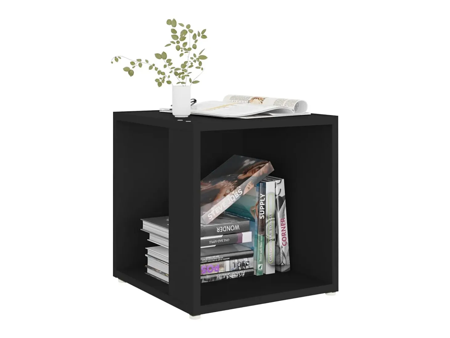 Mesa de apoio 33x33x34,5 cm derivados de madeira preto PT573901
