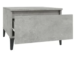 Mesa de apoio 50x46x35 cm derivados de madeira cinzento-cimento