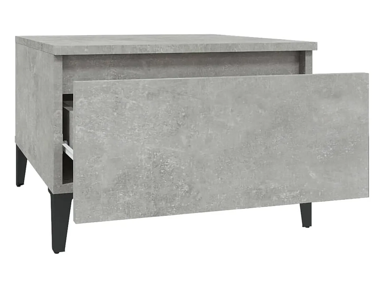 Mesa de apoio 50x46x35 cm derivados de madeira cinzento-cimento