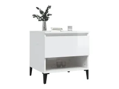 Mesa de apoio 50x46x50 cm derivados de madeira branco brilhante
