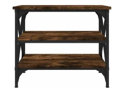 Mesa de apoio 55x38x45 cm derivados de madeira carvalho fumado