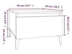 Mesa de apoio 50x46x35 cm derivados de madeira carvalho sonoma