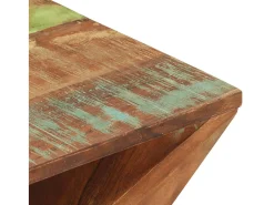 Mesa de apoio 35x35x55 cm madeira recuperada maciça