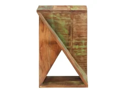 Mesa de apoio 35x35x55 cm madeira recuperada maciça