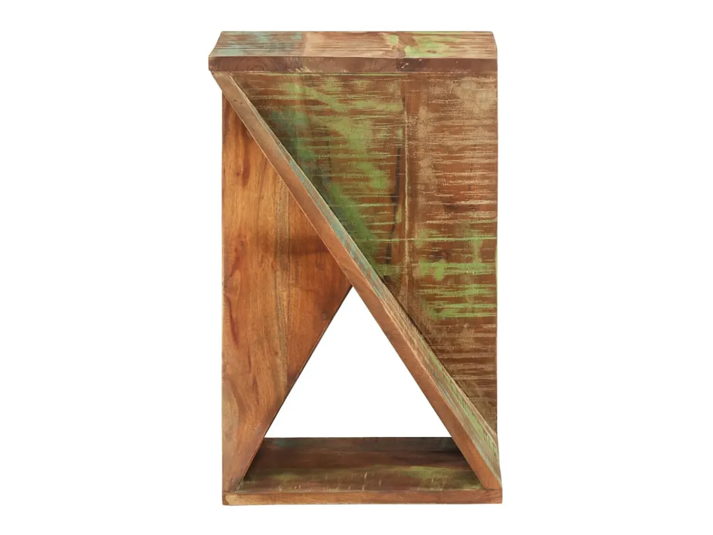 Mesa de apoio 35x35x55 cm madeira recuperada maciça