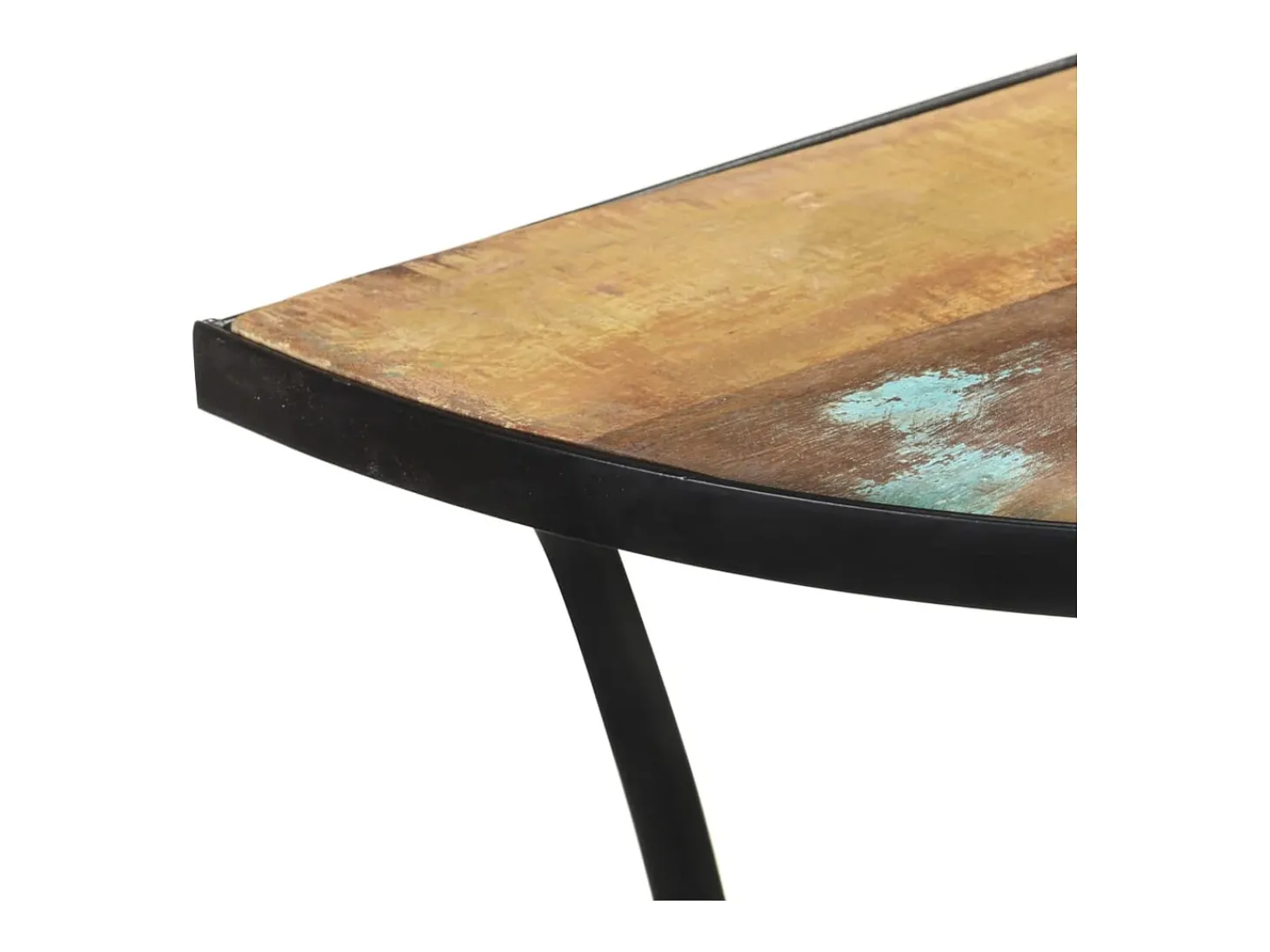 Mesa de apoio 110x40x77 cm madeira recuperada maciça