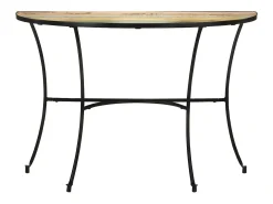 Mesa de apoio 110x40x77 cm madeira recuperada maciça