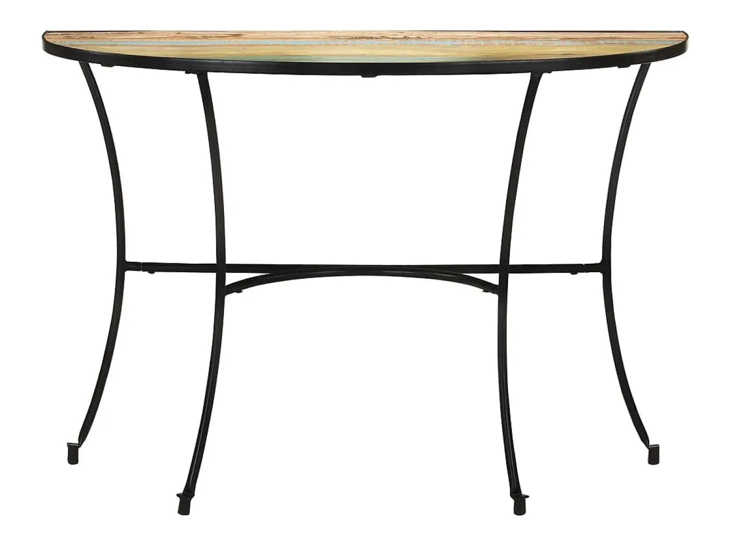 Mesa de apoio 110x40x77 cm madeira recuperada maciça