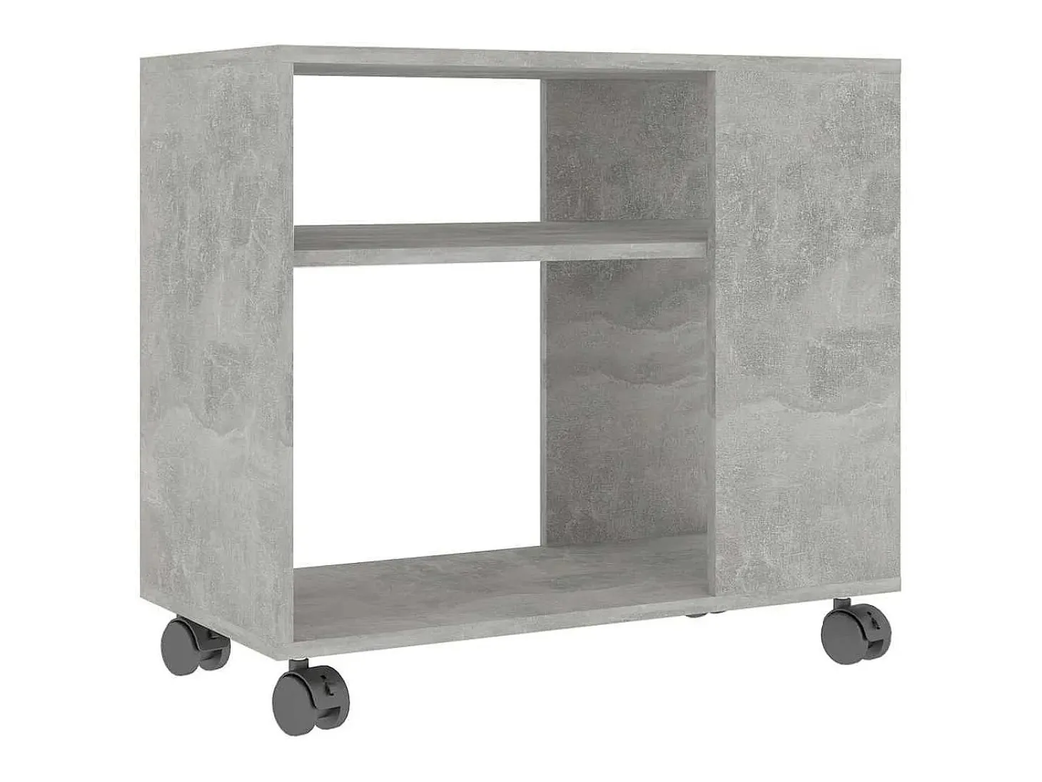 Mesa de apoio 70x35x55 cm madeira processada cinza cimento