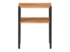 Mesa de apoio 35x35x45 cm madeira de acácia maciça e ferro