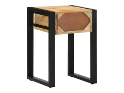 Mesa de apoio 35x35x50 cm madeira de mangueira áspera maciça