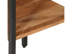 Mesa de apoio 35x35x45 cm madeira de acácia maciça e ferro PT980591