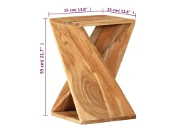 Mesa de apoio 35x35x55 cm madeira de acácia maciça