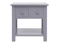 Mesa de apoio 40x40x40 cm madeira de paulownia cinzento