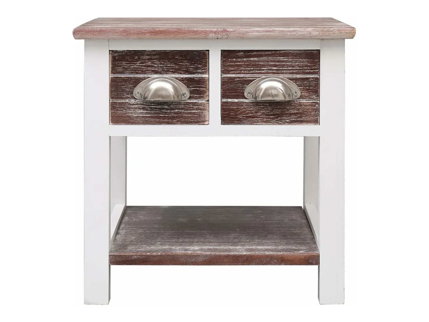 Mesa de apoio 40x40x40 cm madeira de paulownia castanho