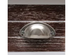 Mesa de apoio 40x40x40 cm madeira de paulownia castanho
