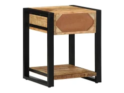 Mesa de apoio 40x40x50 cm madeira de mangueira áspera maciça