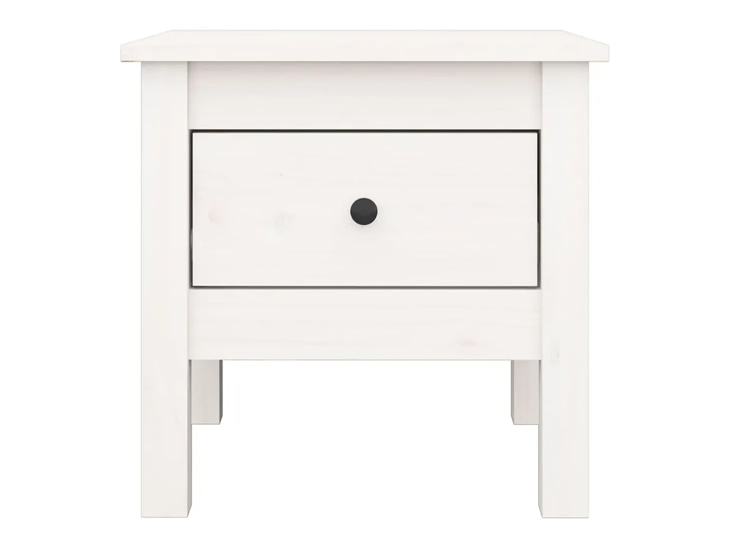 Mesa de apoio 40x40x39 cm pinho maciço Branco