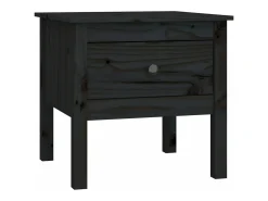 Mesa de apoio 50x50x49 cm pinho maciço preto