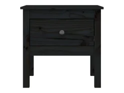 Mesa de apoio 50x50x49 cm pinho maciço preto