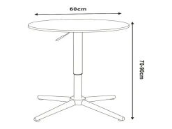 Mesa de bar - MDF e metal - Preto - ARIANE