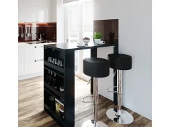 Mesa de bar antracite 57x117x106