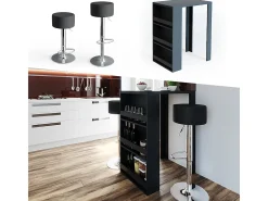 Mesa de bar antracite 57x80x106