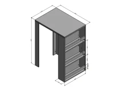 Mesa de bar antracite 57x80x106