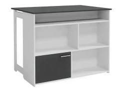 Mesa de bar antracite/branco 116x37x90.5 dominic