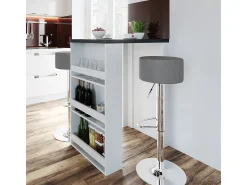 Mesa de bar antracite/branco 57x80x106