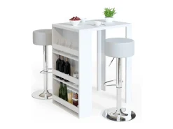 Mesa de bar branco 57x80x106