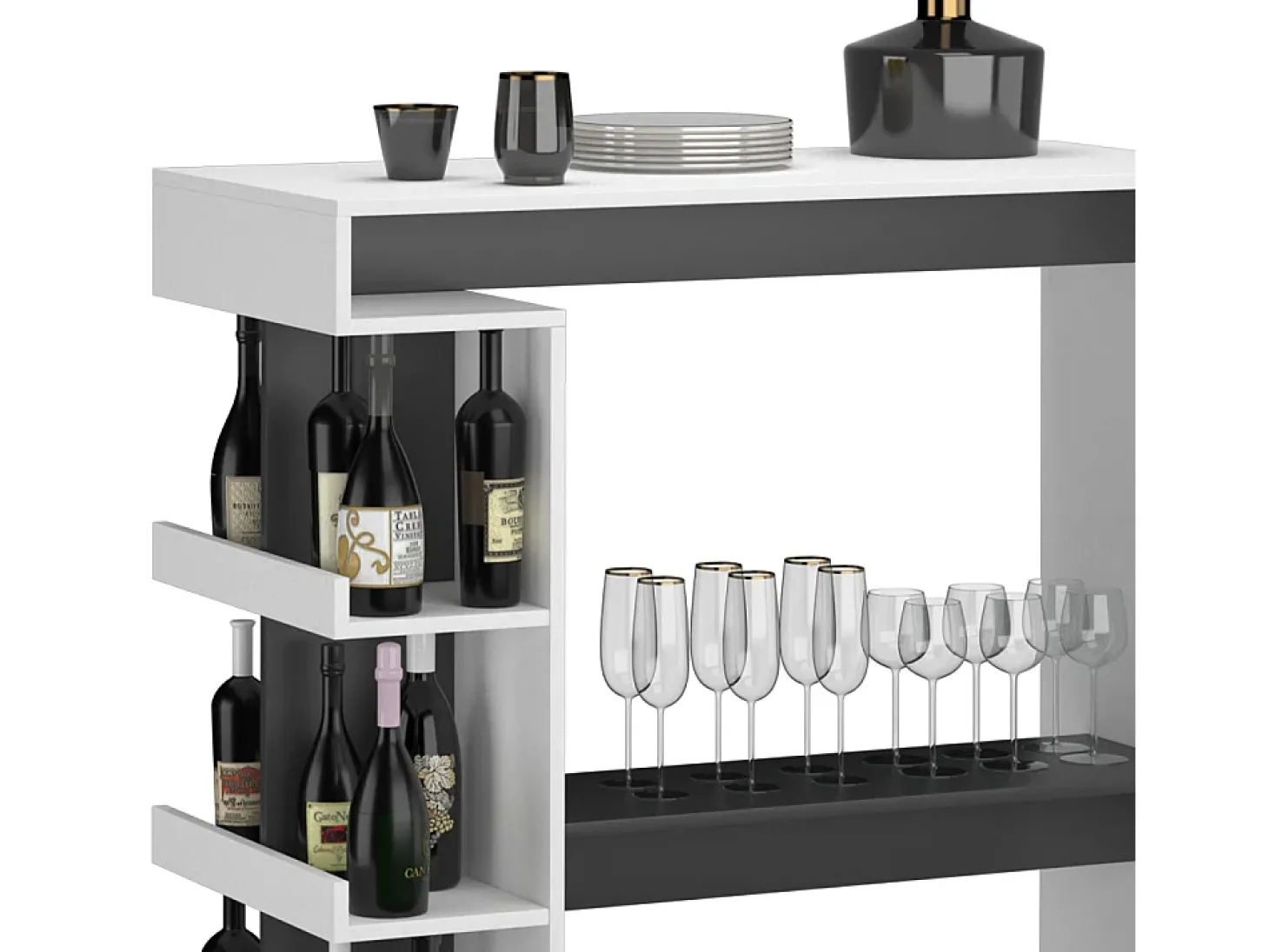Mesa de bar branco 108x50x103 dana