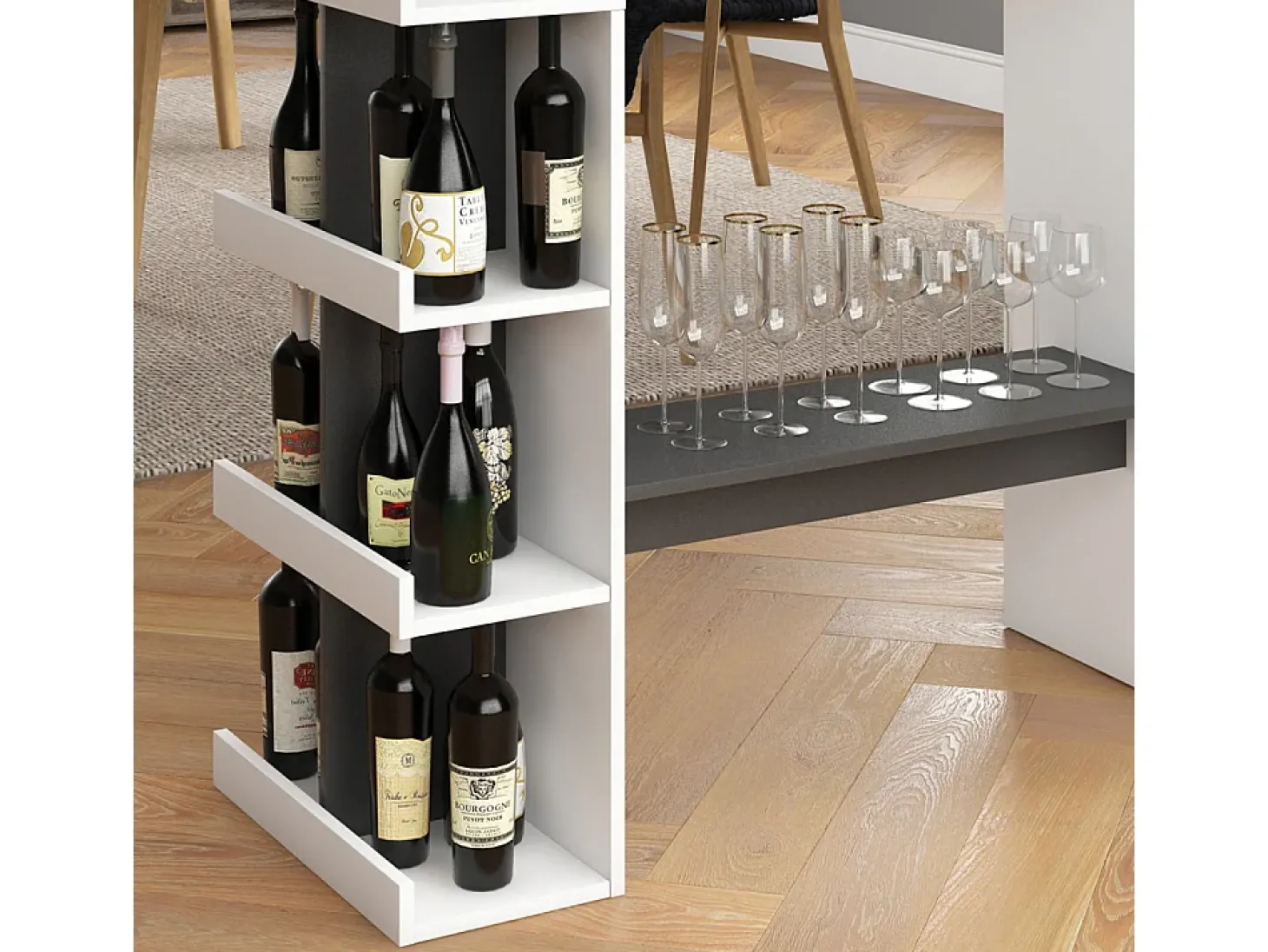 Mesa de bar branco 108x50x103 dana