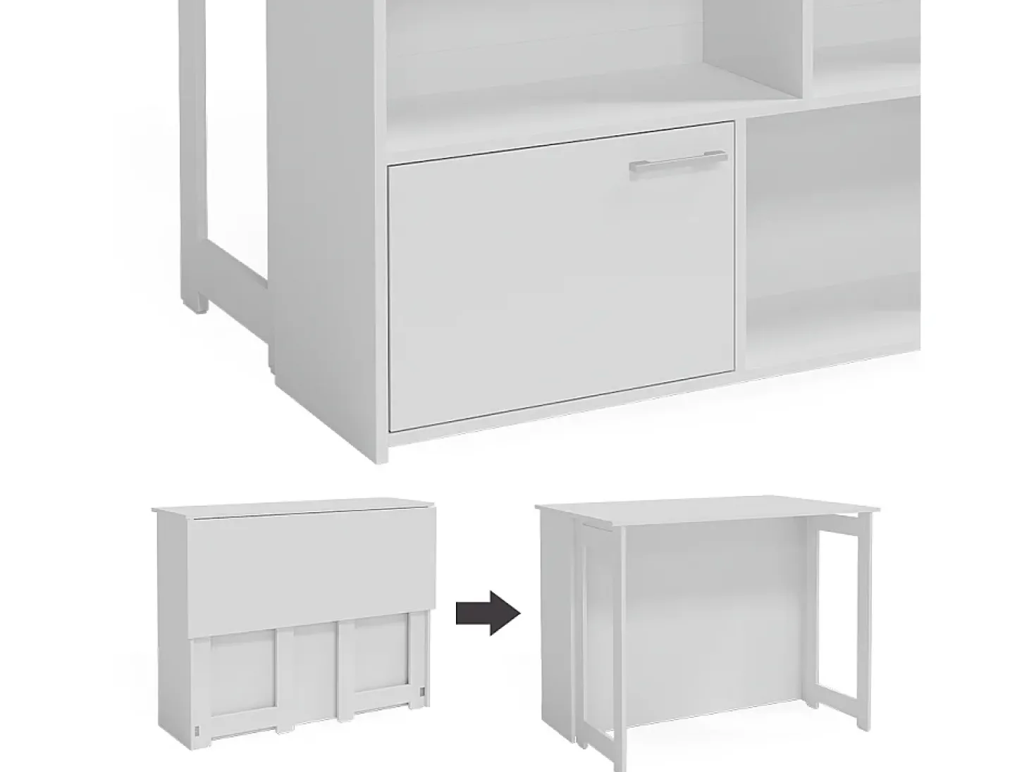 Mesa de bar branco 116x37x90.5 dominic