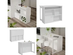 Mesa de bar branco 116x37x90.5 dominic