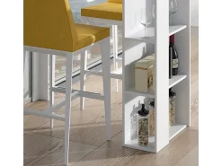 Mesa de bar branco 120x60x105.6 noel
