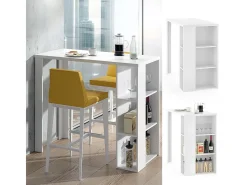 Mesa de bar branco 120x60x105.6 noel