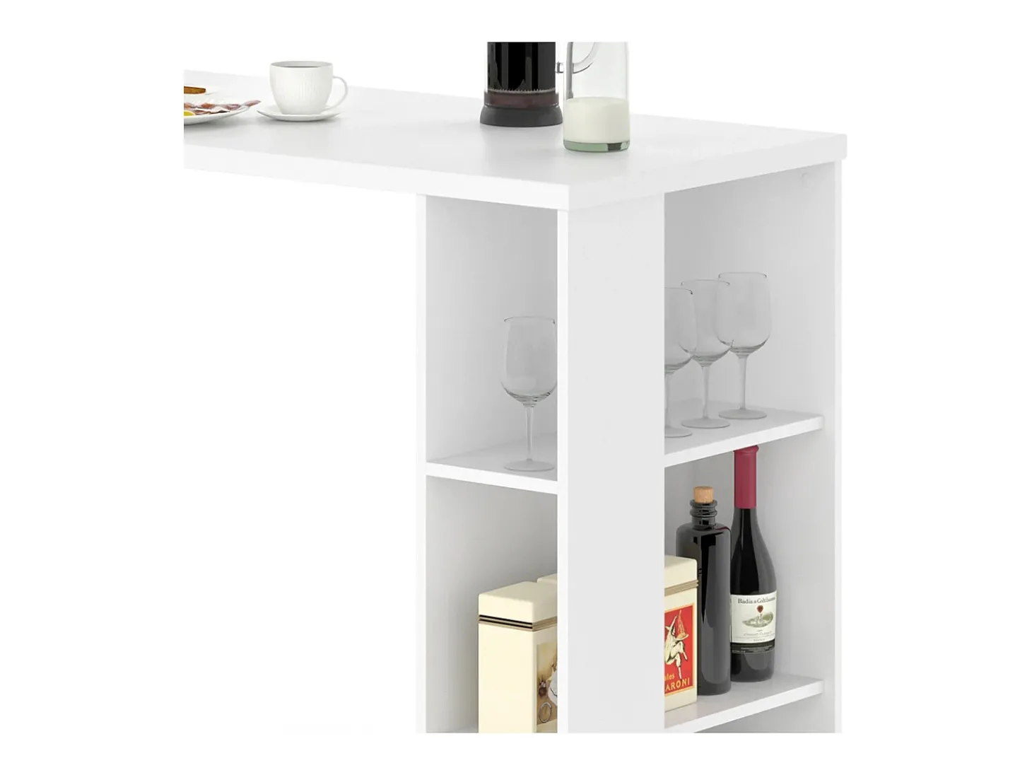 Mesa de bar branco 120x60x105.6 noel