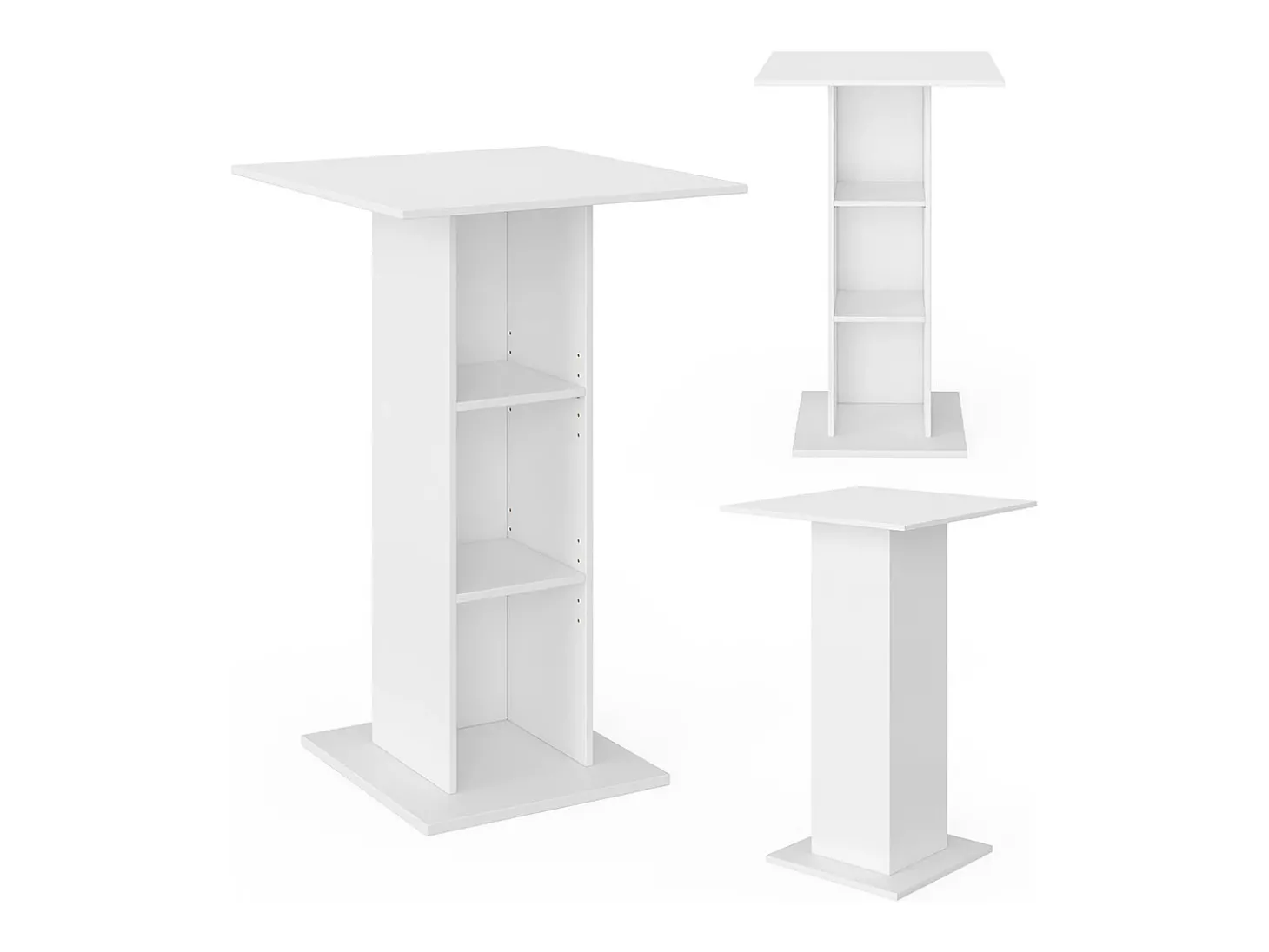 Mesa de bar branco 70x70x109 rodeo