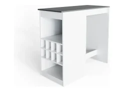 Mesa de bar branco/antracite 115x50x104.6 ross