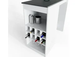 Mesa de bar branco/antracite 115x50x104.6 ross