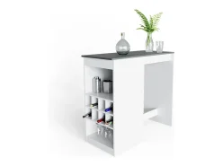 Mesa de bar branco/antracite 115x50x104.6 ross