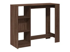 Mesa de bar c/ prateleiras derivados madeira carvalho castanho
