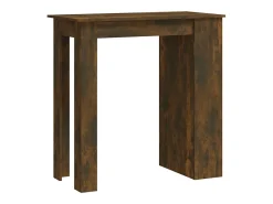 Mesa de bar c/ prateleiras derivados de madeira carvalho fumado PT613905