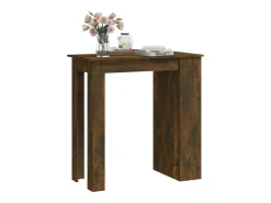 Mesa de bar c/ prateleiras derivados de madeira carvalho fumado PT613905