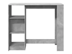 Mesa de bar c/ prateleiras derivados de madeira cinza cimento