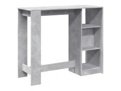 Mesa de bar c/ prateleiras derivados de madeira cinza cimento