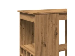 Mesa de bar c/ prateleiras derivados madeira carvalho artisiano